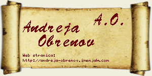 Andreja Obrenov vizit kartica